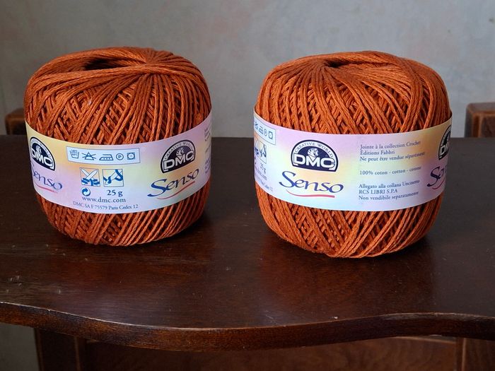 2 pelotes de fil pour crochet, rouille - photo numéro 3