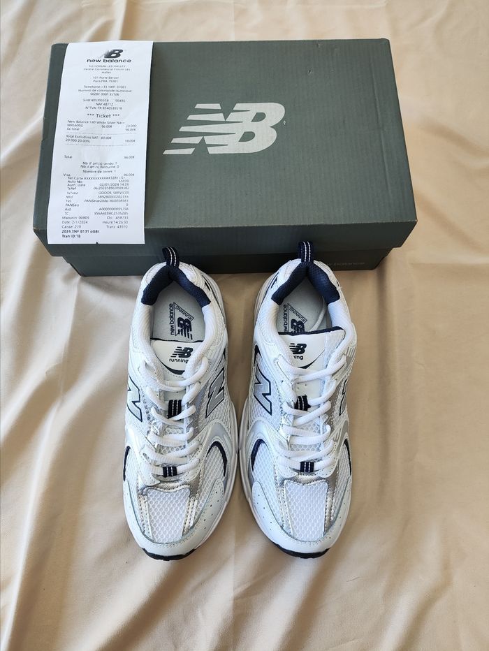 New Balance 530 White Silver Navy - Taille 36 - photo numéro 3