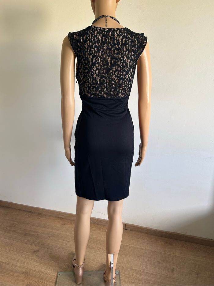 Robe noire et beige avec dentelle Morgan taille 36 bon état - photo numéro 6