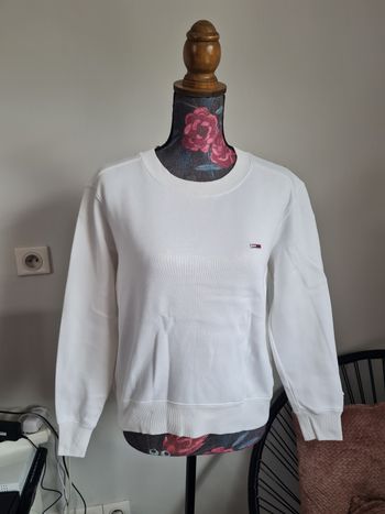 Sweat blanc tommy hilfiger