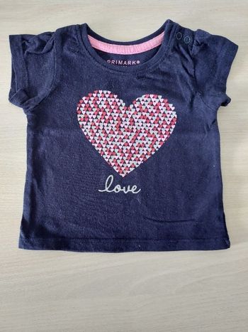 Tee-shirt manches courtes fille 3 mois