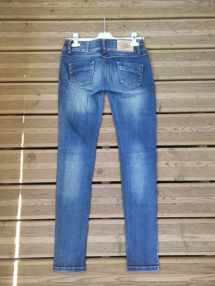 Jean Femme Taille Basse Foncé – CC Fashion – Taille S/36 – Look Y2K Tendance - photo numéro 7