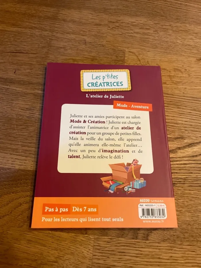 Livre Auzou romans Pas à pas Les p’tites Créatrices L’atelier de Juliette Dès 7 ans - photo numéro 3