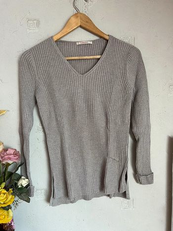 Pull léger beige/gris de chez Camaïeu