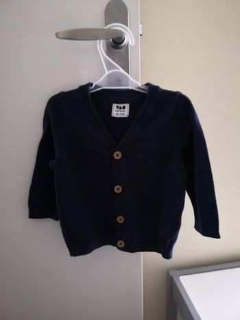 Cardigan en coton bio (Bleu marine) 9 mois (71 cm) Tape à l'Oeil