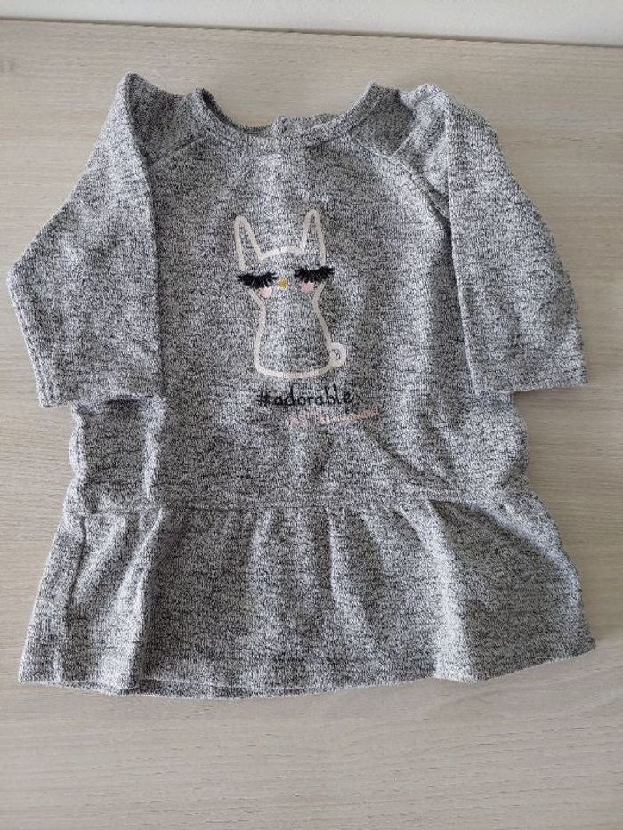 Robe avec un chat en dessin 6mois