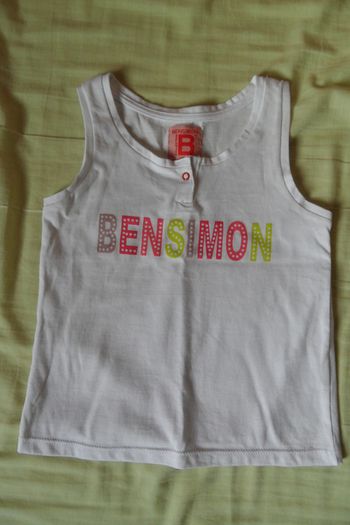 T-shirt débardeur fille Bensimon, taille 4 ans NEUF