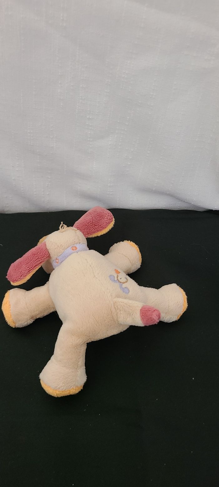 Peluche Bo chien NATTOU beige rouge - photo numéro 3