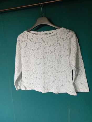 Blouse dentelle blanche