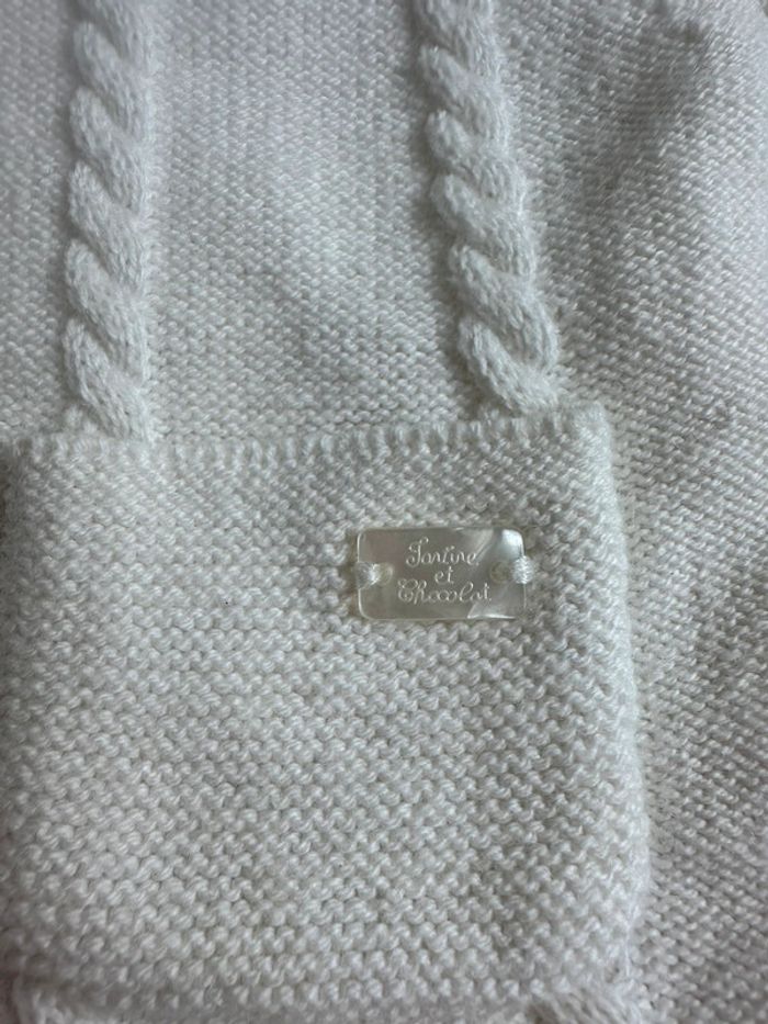 Manteau maille tartine et chocolat taille 3 mois - photo numéro 2
