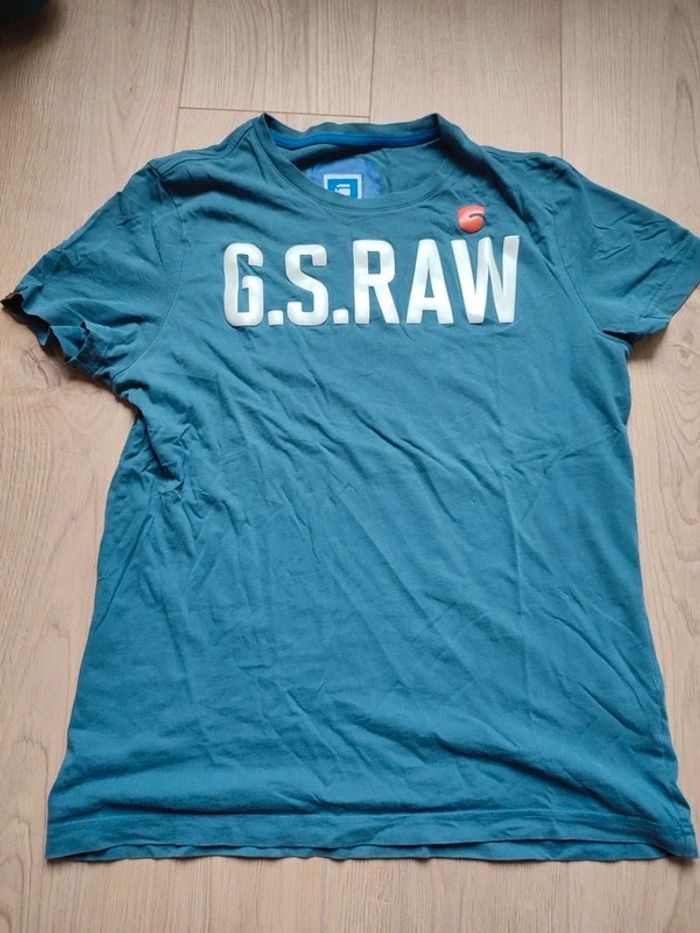 T-shirt bleu G Raw