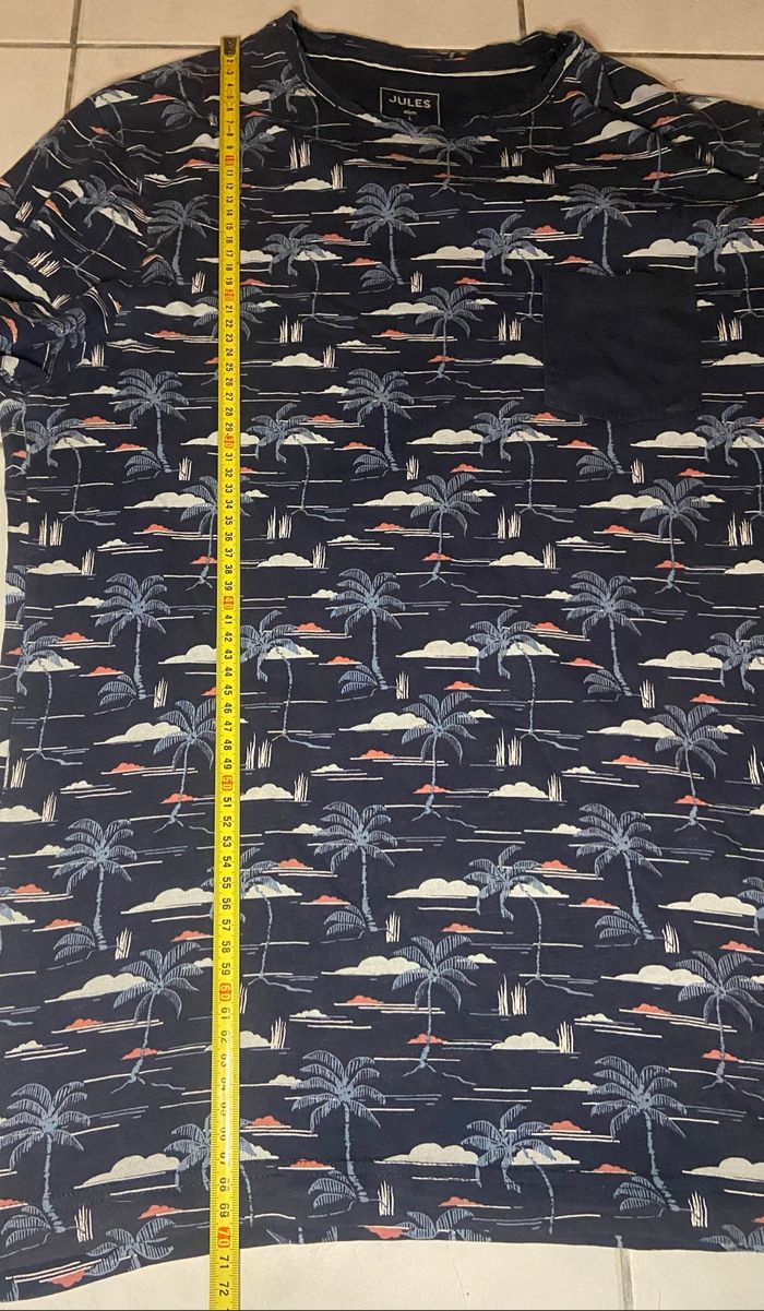 Tee-shirt bleu marine »Jules »motifs cocotiers - photo numéro 4