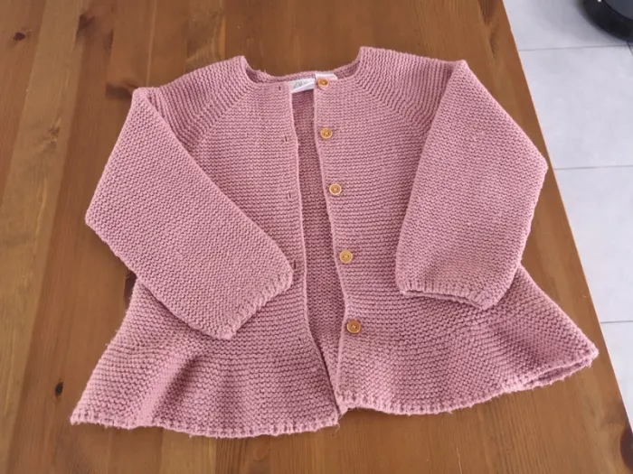 Gilet vieux rose 3/4 ans