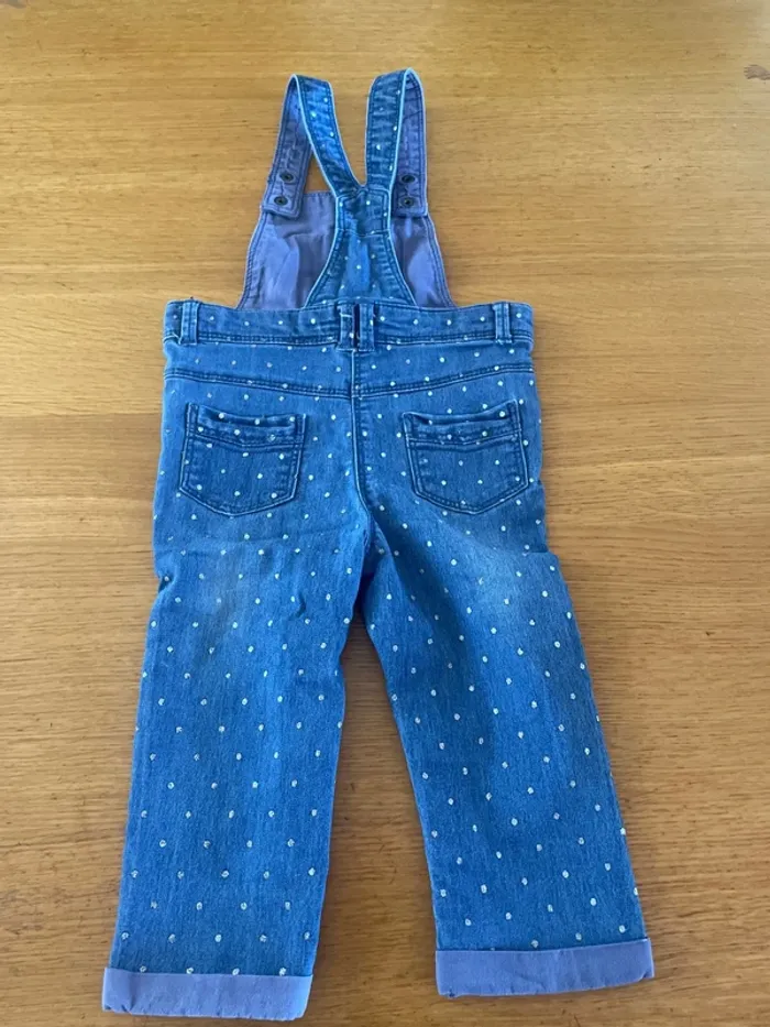 Salopette jeans fille 18 mois - photo numéro 4