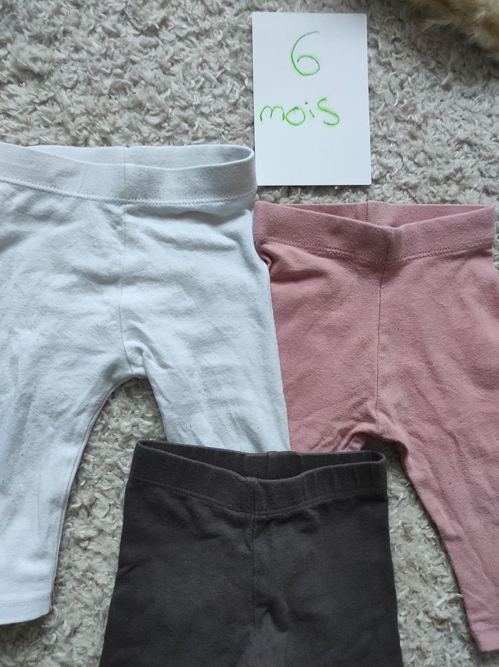 Lot de 3 leggings - 6 mois - photo numéro 2