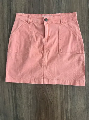 Jupe en jean corail
