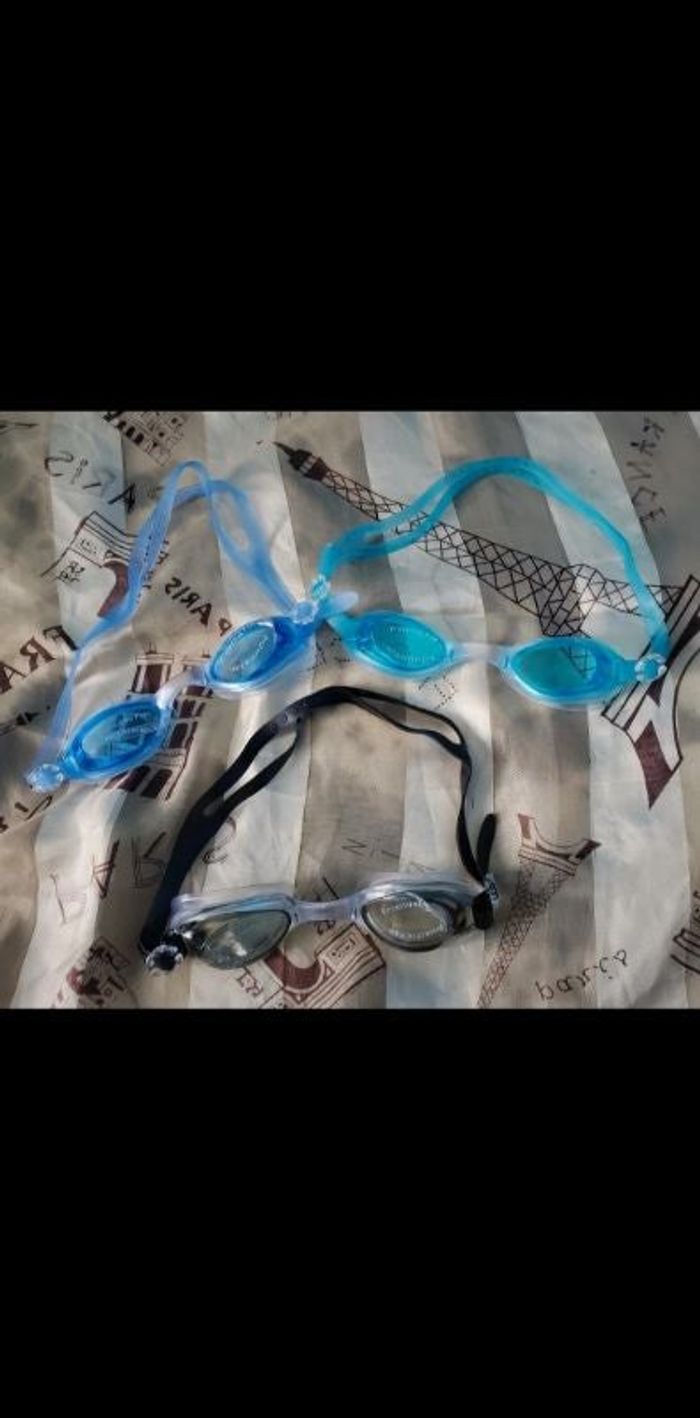 Lot 3 lunettes de natation anti-buée