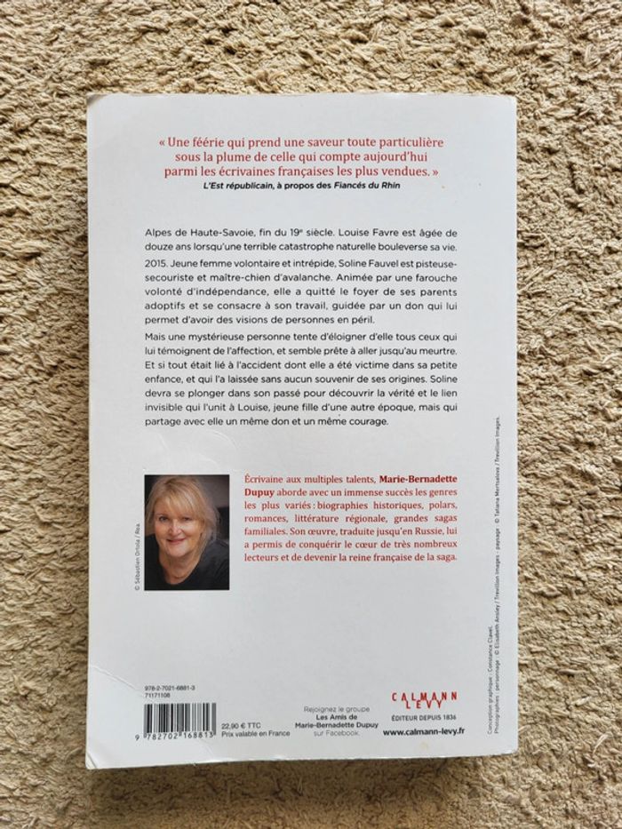 Livre Le mystère Soline, Au-delà du temps de Marie-Bernadette Dupuy - photo numéro 2