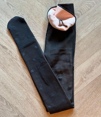 Collants molletonnés polaires chauds noirs en cœurs - Neufs S/M