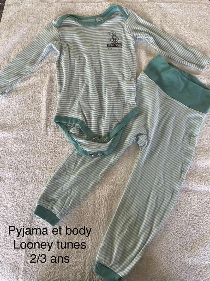 Ensemble body pantalon looney tunes 2/3 ans