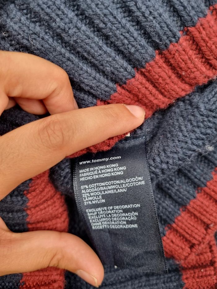 Veste zippée épaisse Tommy Hilfiger bleu marine – Taille L Homme (mesures en photos) - photo numéro 8