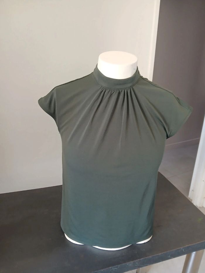 Blouse manche courte kaki XS