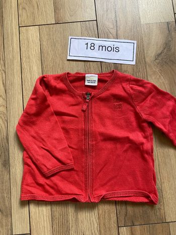 Gilet zippe rouge