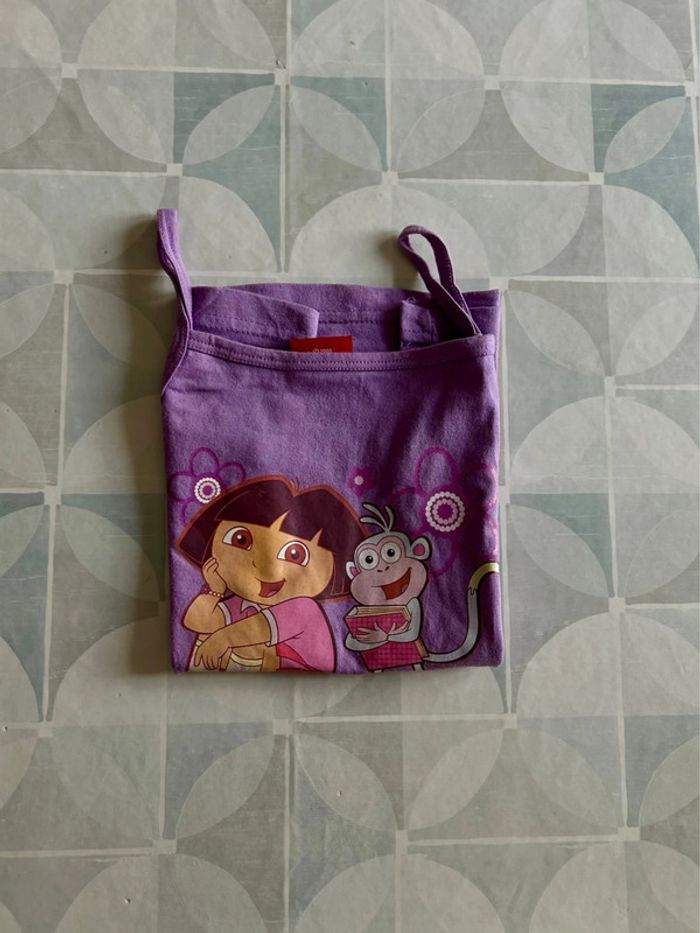 T shirt fille - 8 ans - Dora - en très bon état - photo numéro 3