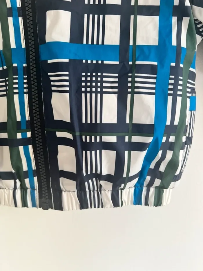 Imperméable petit bateau blanc rayé bleu et vert - photo numéro 4