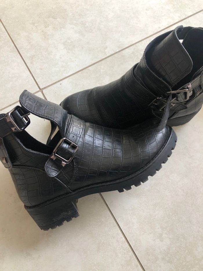 Bottines effet croco 🐊