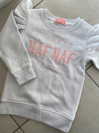 Pull Sweat blanc Naf Naf 4 ans