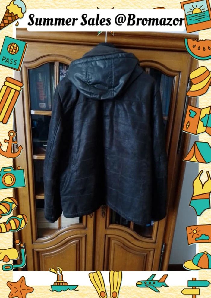 Blouson vintage en cuir Olly Gan taille XL - photo numéro 15