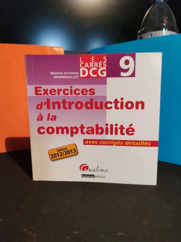 Exercices d'introduction à la comptabilité 2012-2013