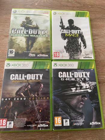 Lot de 4 jeux call of duty xbox 360