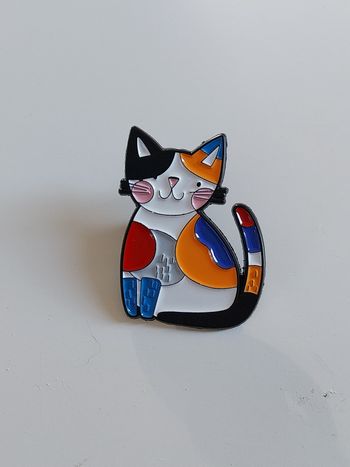 Pin chat multicolore
