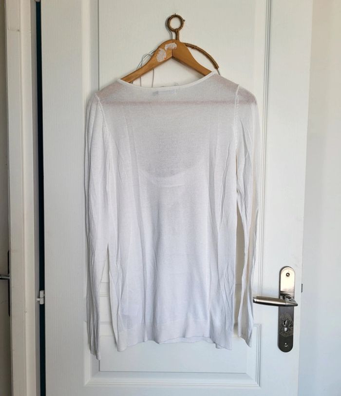 Pull maille fine col qui brodée 3 suisses taille 38/40 - photo numéro 4