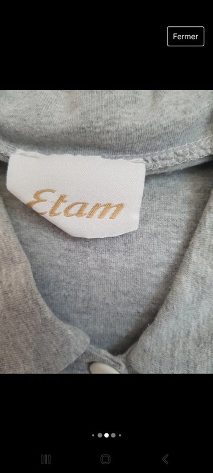 Chemise de nuit neuve Etam taille M broderie lapin - photo numéro 3