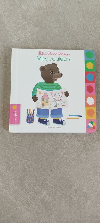 Livre cartonnée petits ours brun mes couleurs