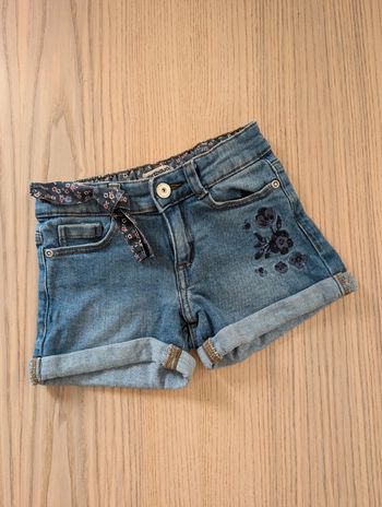 Short en jean brodé Vertbaudet