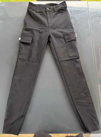 Pantalon cargo noir femme