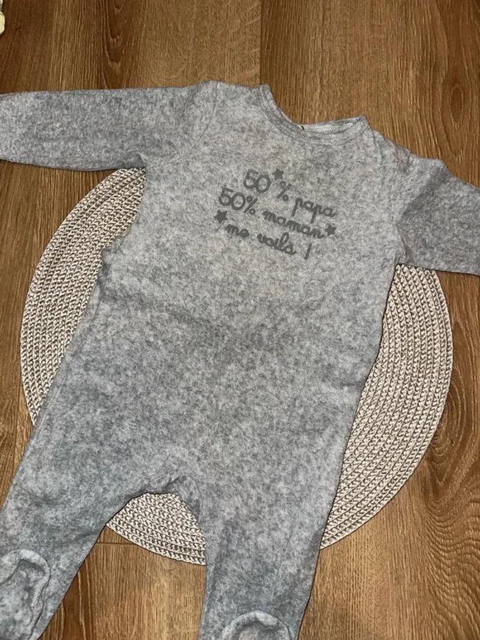 Lot de 2 pyjamas velours - 6 mois - photo numéro 4