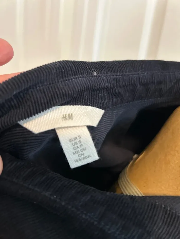 H&M chemise velours marine taille S - photo numéro 3