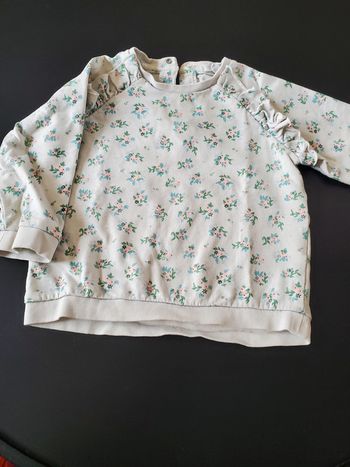 Sweat motif fleuri 18 mois