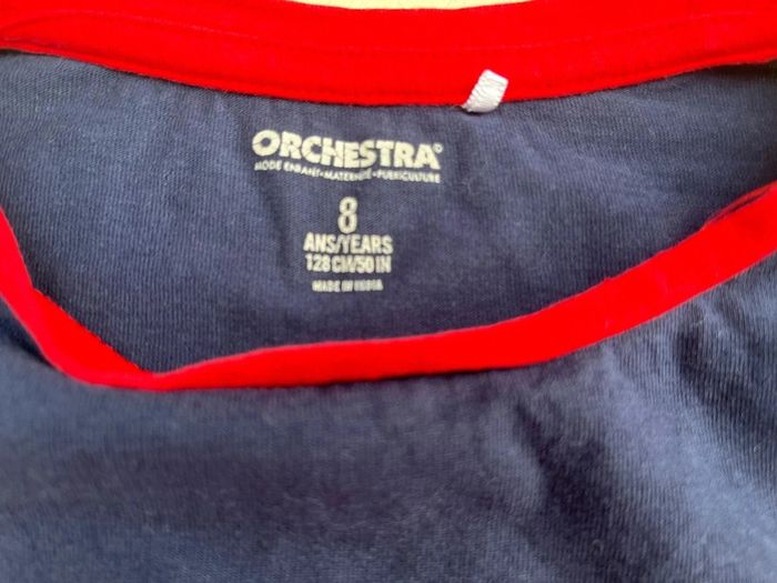 T shirt manche longue orchestra taille 8 ans - photo numéro 3