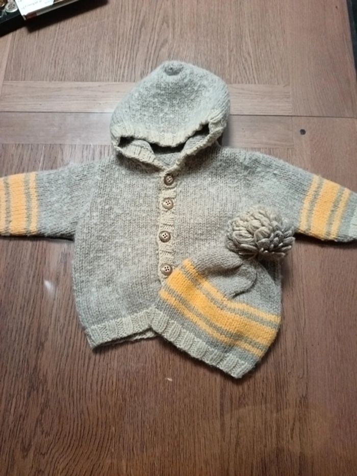 Laine gilet + bonnet