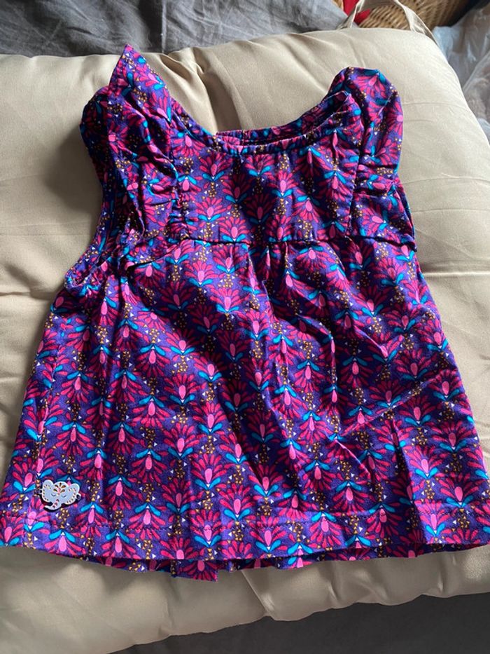 Robe manches courtes Serent Major 9mois violet