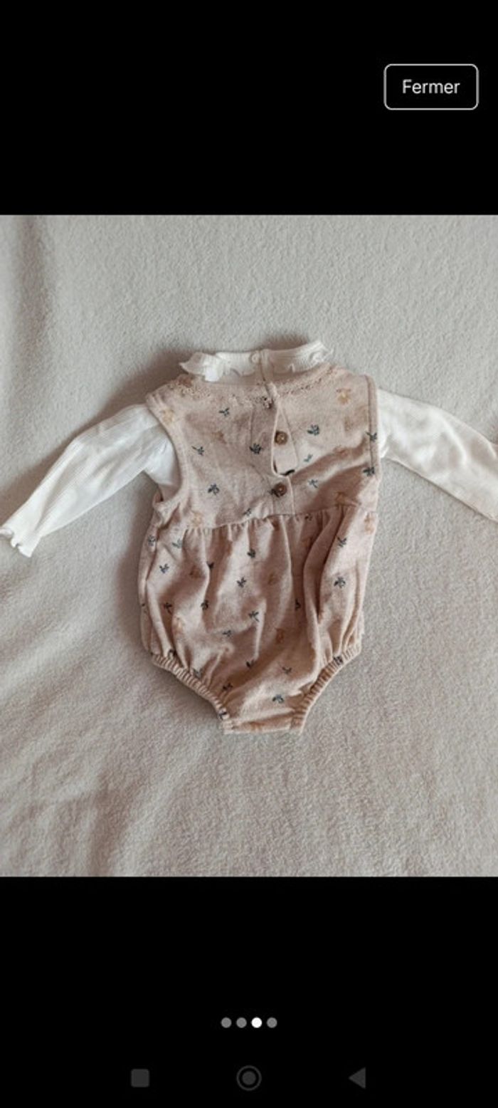 Ensemble tee-shirt manches longues et combishort Kiabi 3 mois - photo numéro 3