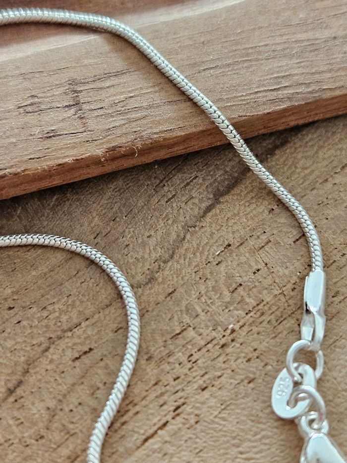 Chaine en argent 925 maille serpent 1mm - photo numéro 2