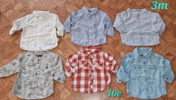 Lot 6chemise 3mois