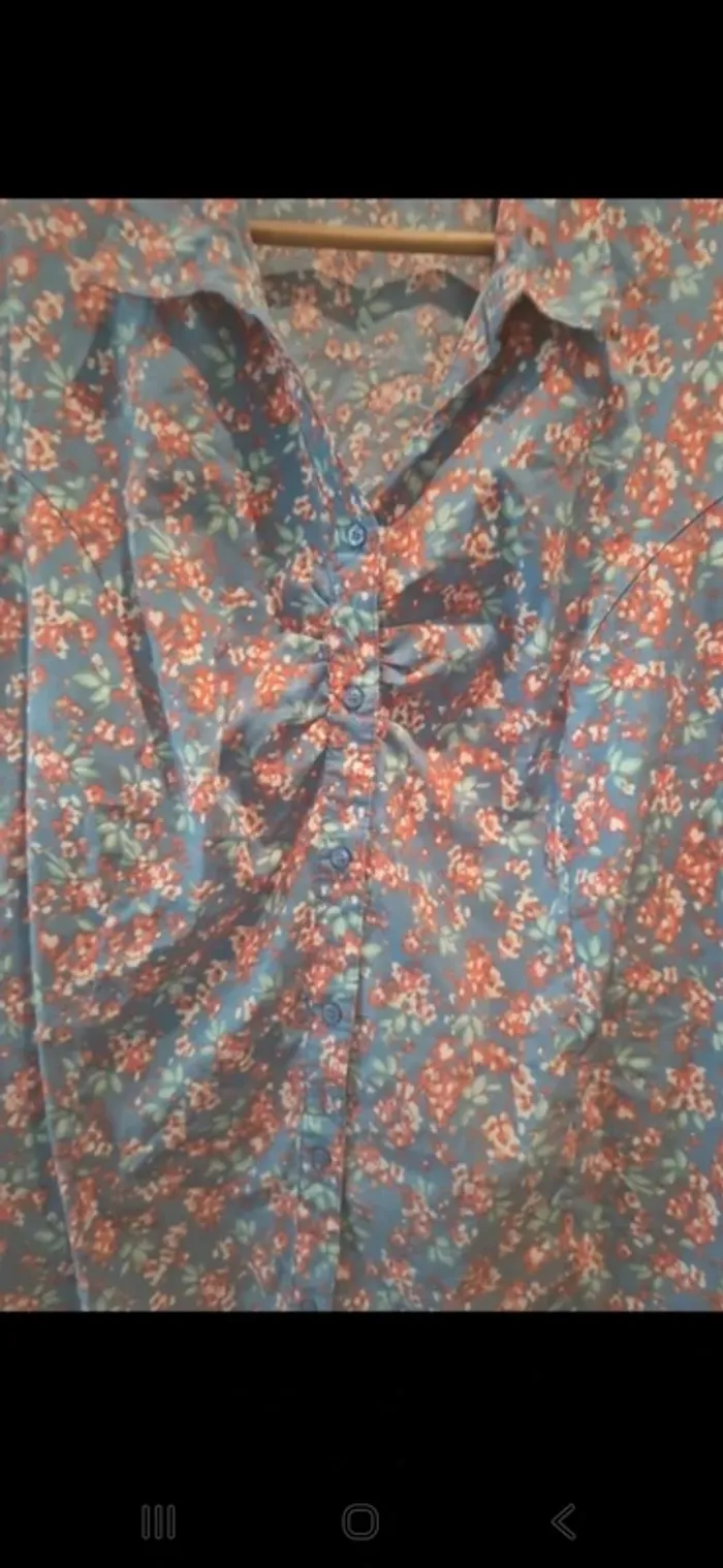 Chemise vintage damart taille l fleurs - photo numéro 6